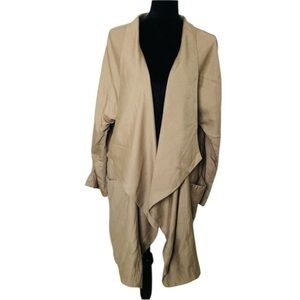 P.cill Women’s Olive Green Oversized Lyocell Trench Coat Medium